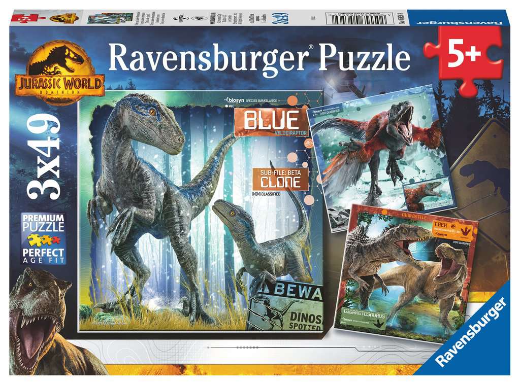 49pc x3 Jurassic World: Dominion Puzzles