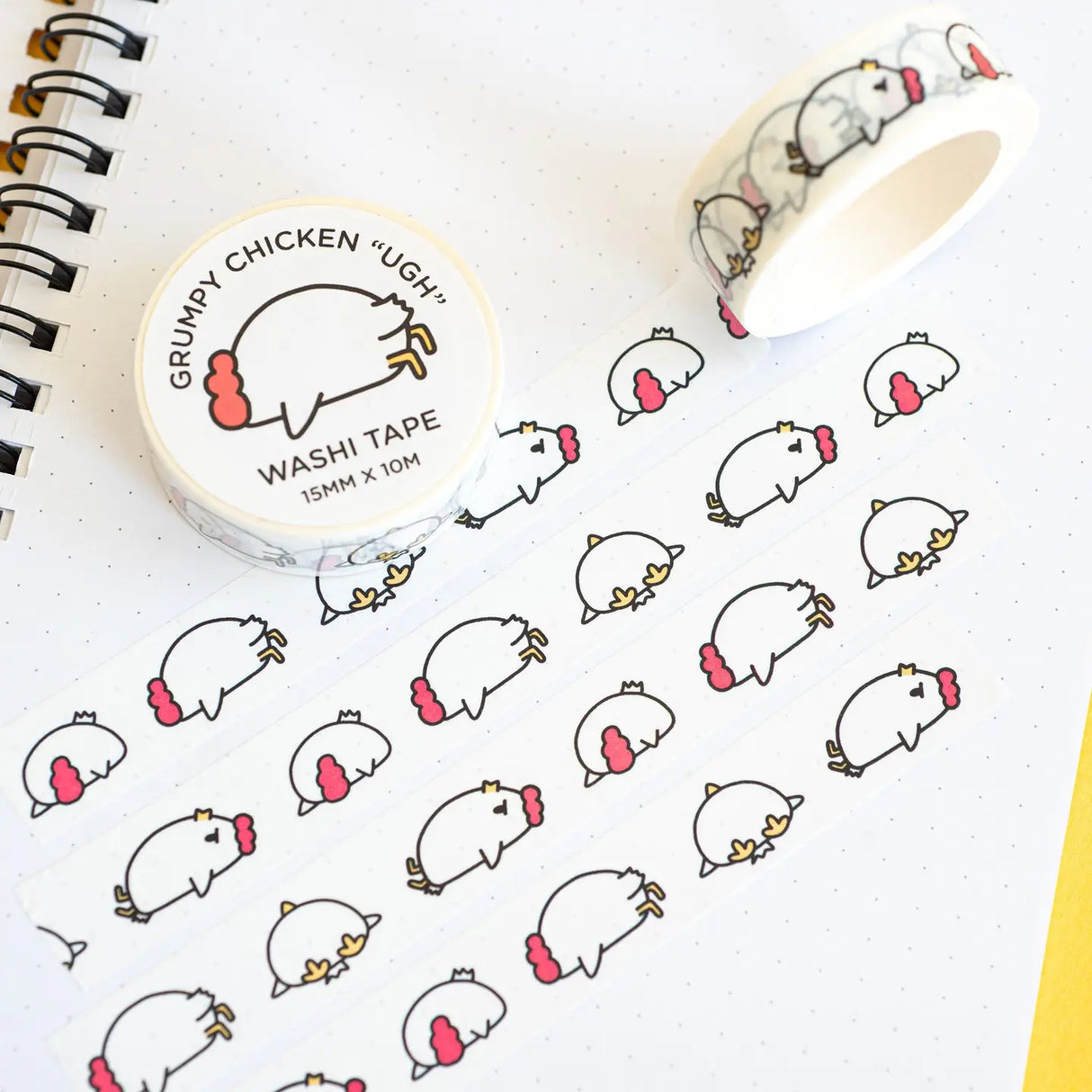 Washi Tape Grumpy Chicken