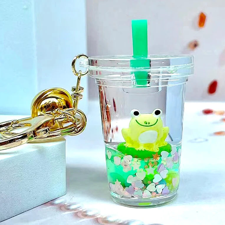 Frog Boba Floaty Keychain