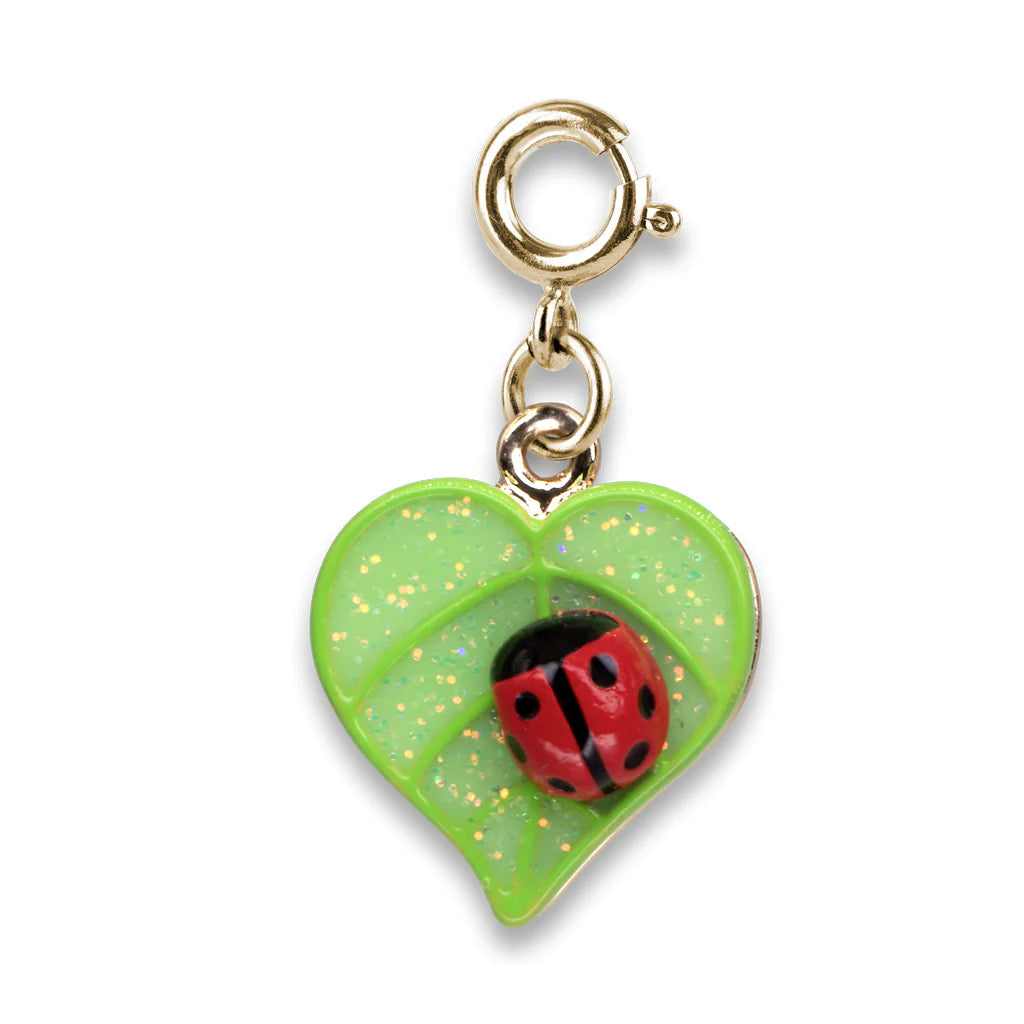 Gold Glitter Little Ladybug Charm