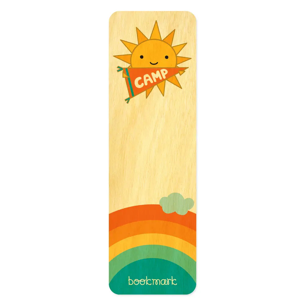 Sunny Camp Wood Bookmark