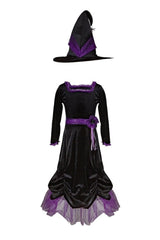 Vera the Velvet Witch Dress & Hat | Size 5-6