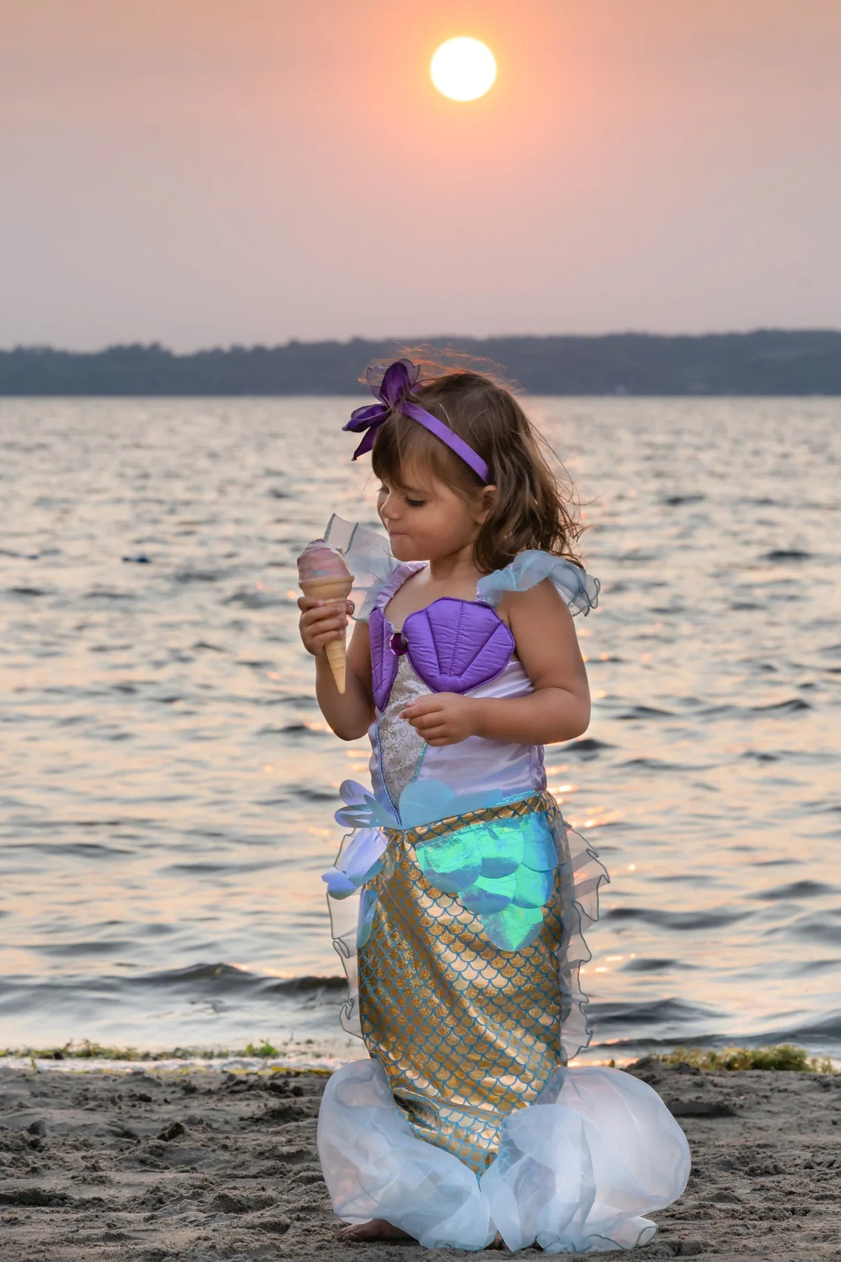 Mermaid Dress & Headband Lilac | Size 5-6