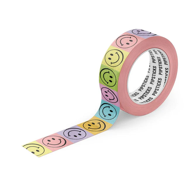 Washi Tape Vibrant Tiled Smiles