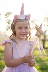 Pink Shimmer Unicorn Dress & Headband | Size 5-6