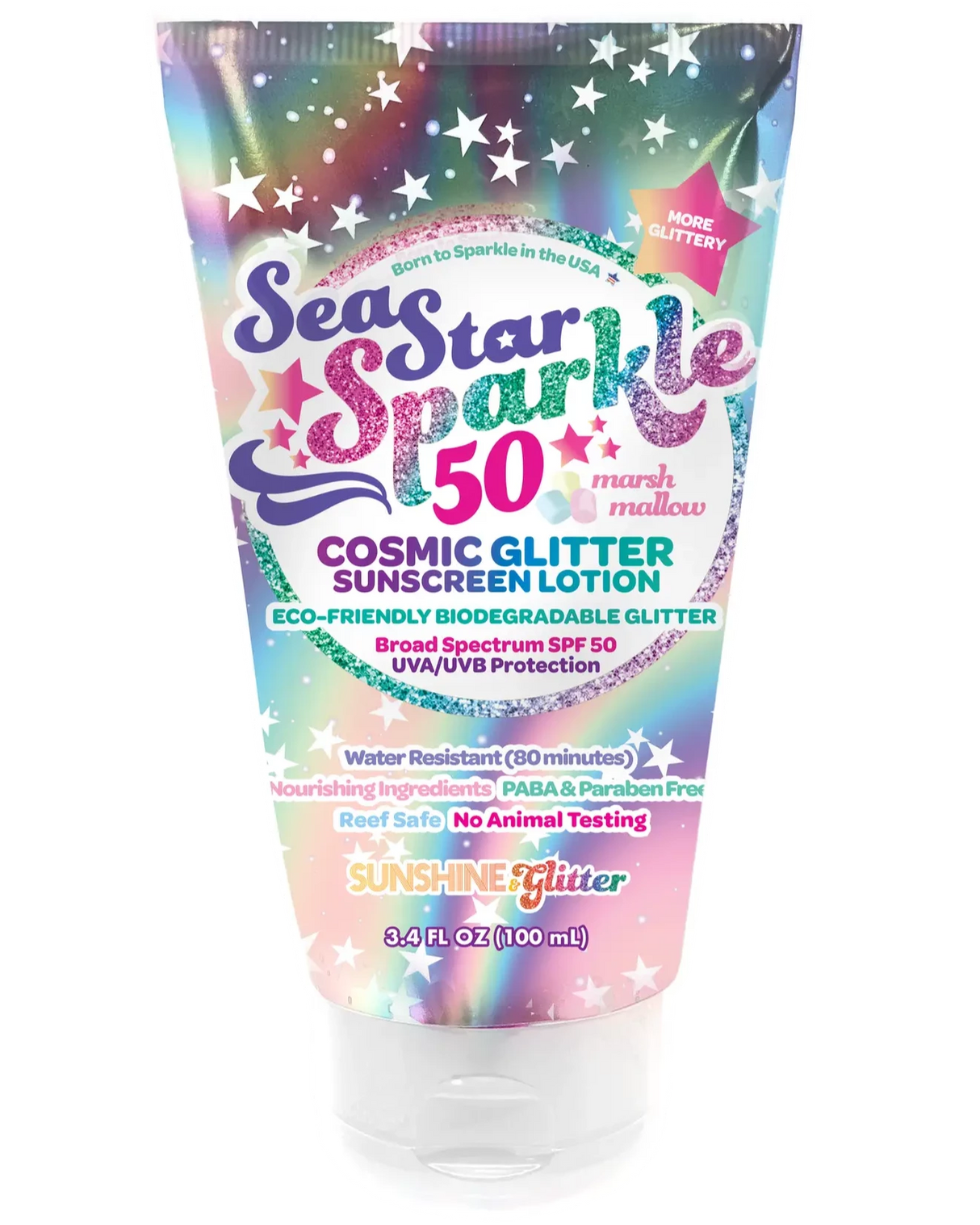 Sea Star Sparkle Cosmic Marshmallow Bio Glitter Sunscreen