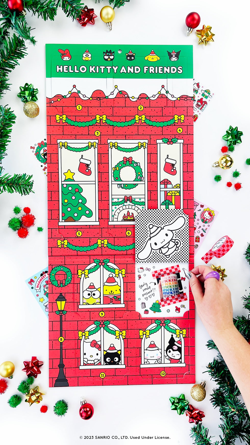 Hello Kitty And Friends Christmas Sticker Advent Calendar