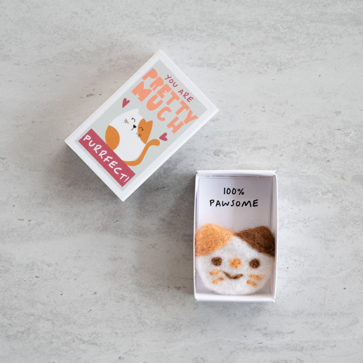 You're Purrfect Felt Cat Matchbox