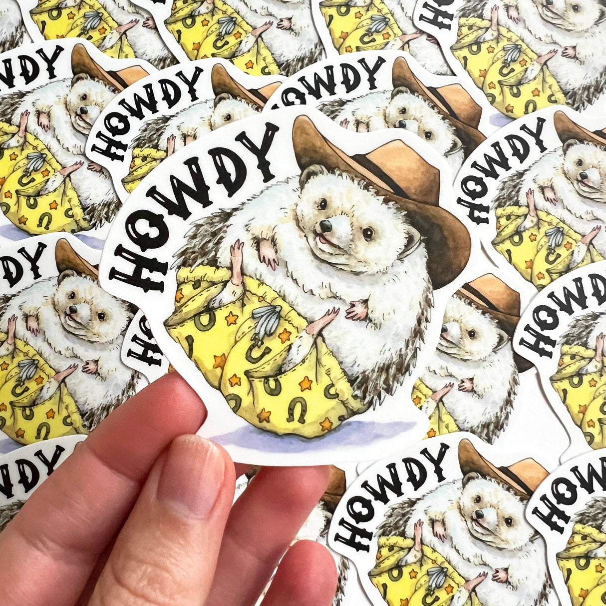 Howdy Hedgehog Sticker