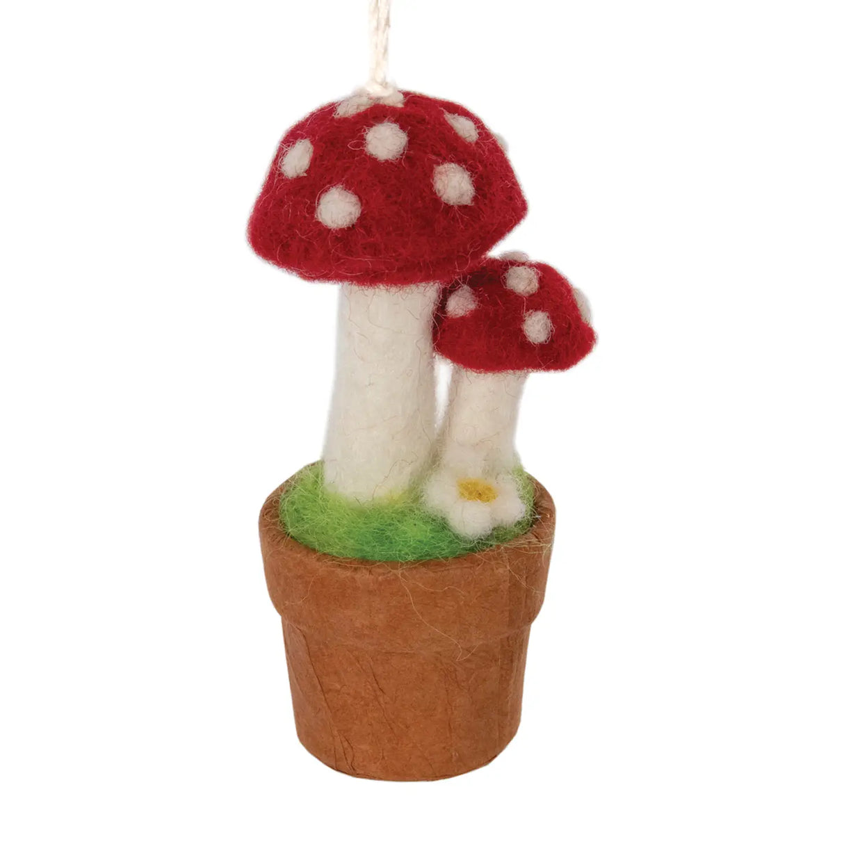 Twin Fairy Mushroom Felt Ornament