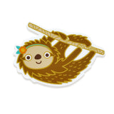 Forest Sloth Birthday Sticker Card