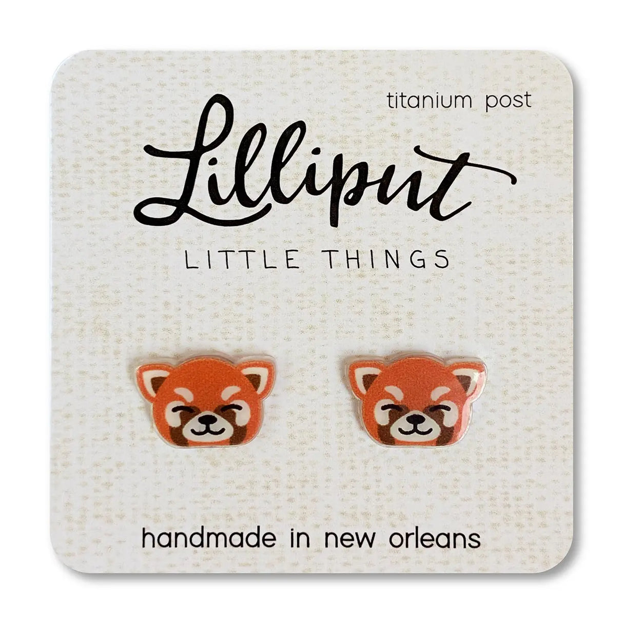 Red Panda Earrings