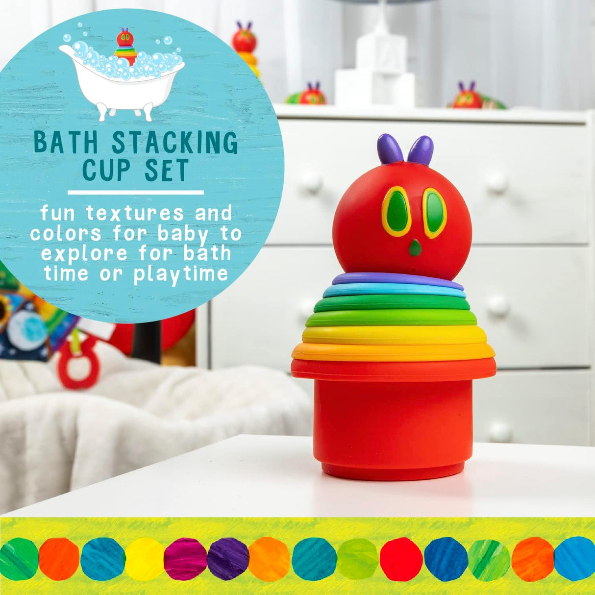 Eric Carle | The Very Hungry Caterpillar Bath Stacking Cups