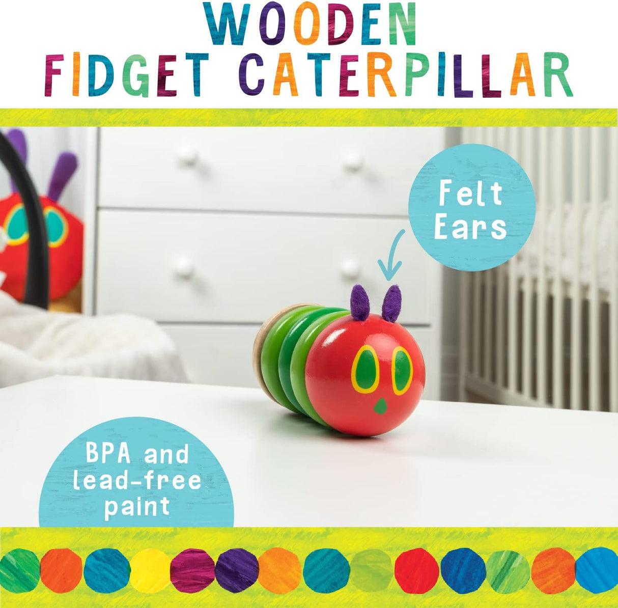 Eric Carle | The Very Hungry Caterpillar Wood Fidget Toy