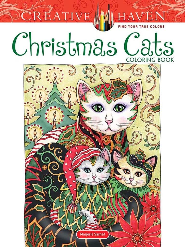 Christmas Cats Coloring Book