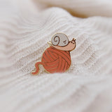 Josh the Snail With Yarn Enamel Pin