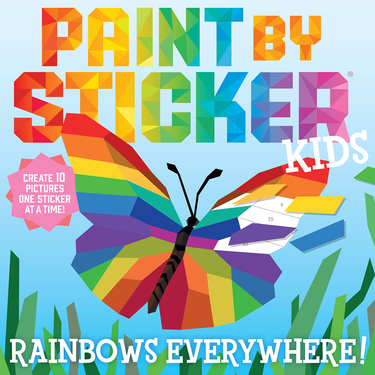 Kids Paint by Sticker Rainbows