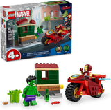 Super Heroes Iron Man and Bike and The Hulk