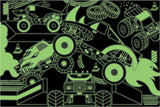 100pc Monster Trucks Glow Puzzle