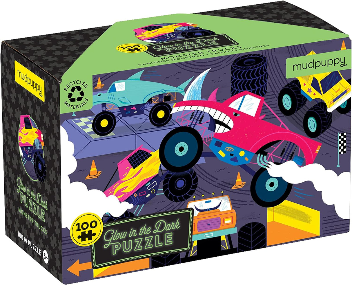 100pc Monster Trucks Glow Puzzle