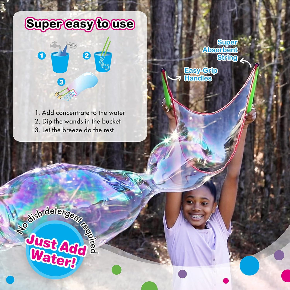 WOWmazing Giant Bubble Wand & Concentrate Kit