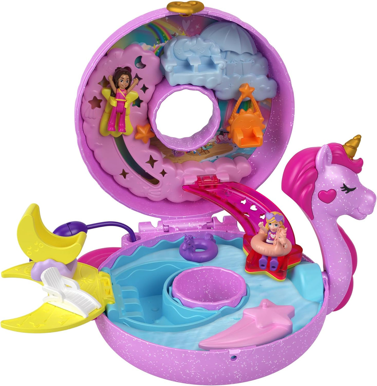 Polly Pocket Sparkle Cove Unicorn Floatie Compact