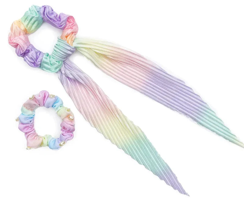 Pastel Rainbow Scrunchie