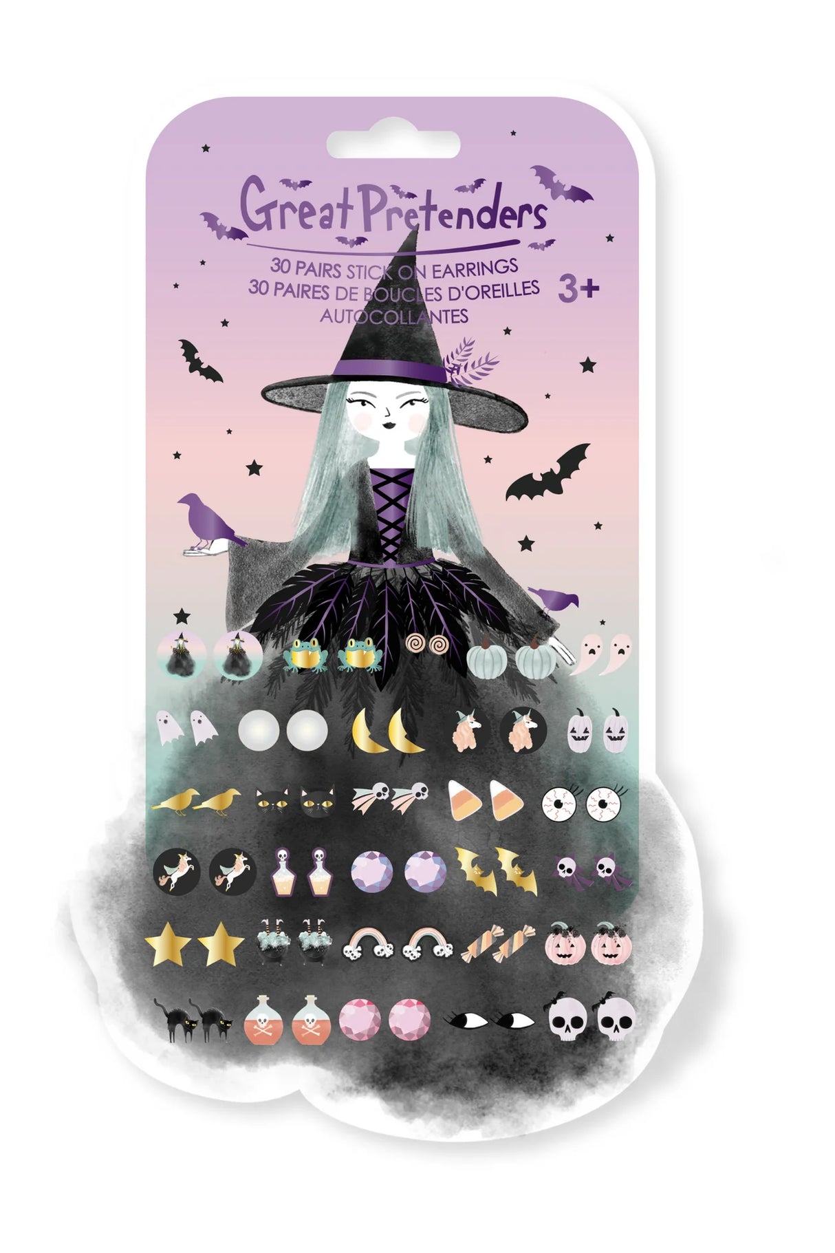 Stick On Earrings | Natasha the Raven Witch