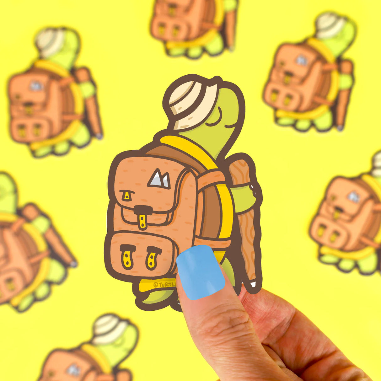 Hiking Tortoise Sticker