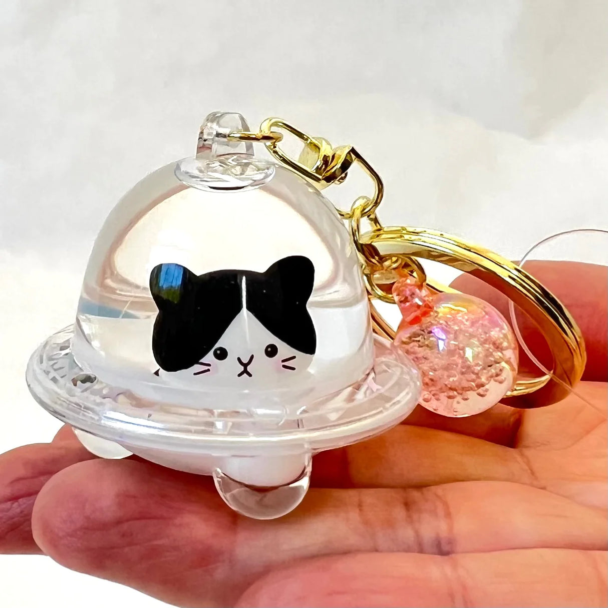 Cat UFO Floaty KeyChain