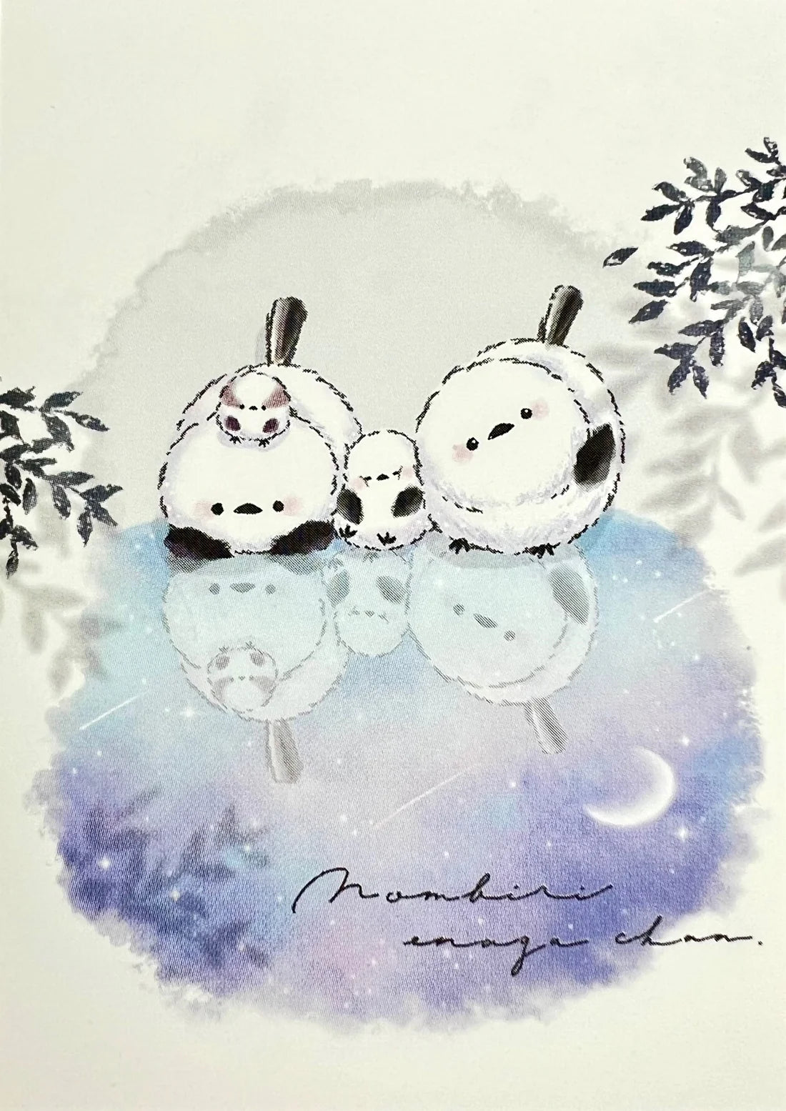 Mini Notepad | Snow Birds Moon