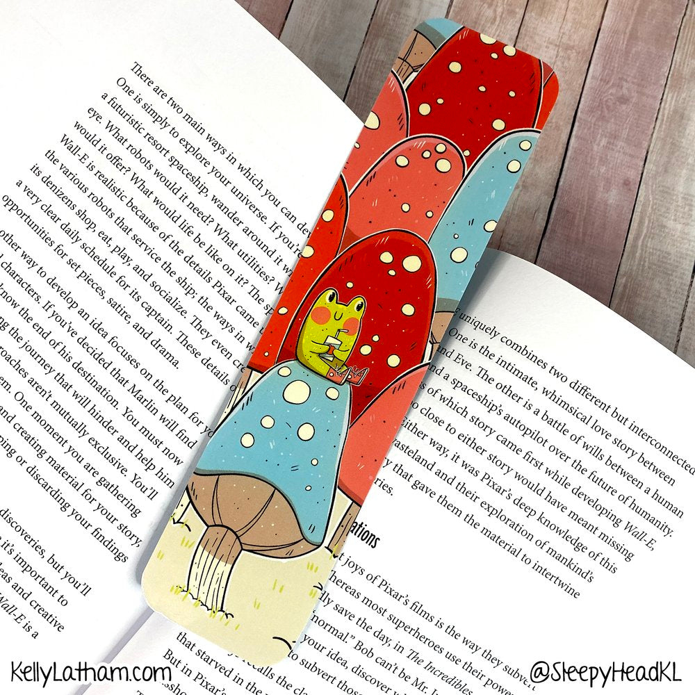 Frog & Mushrooms Bookmark