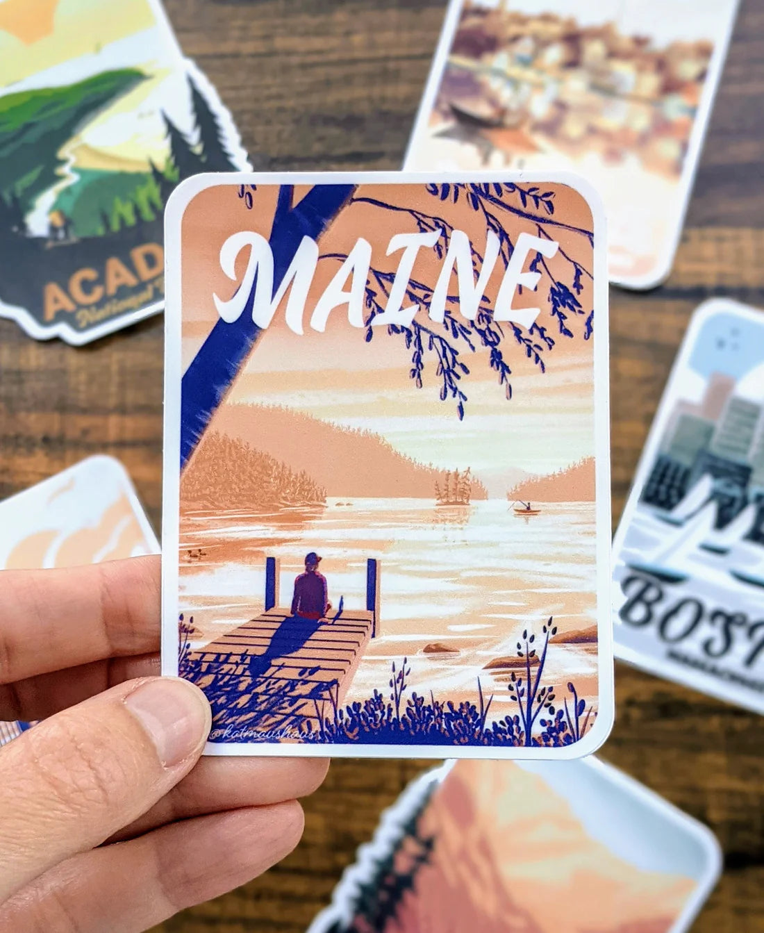 Maine Dock Sticker