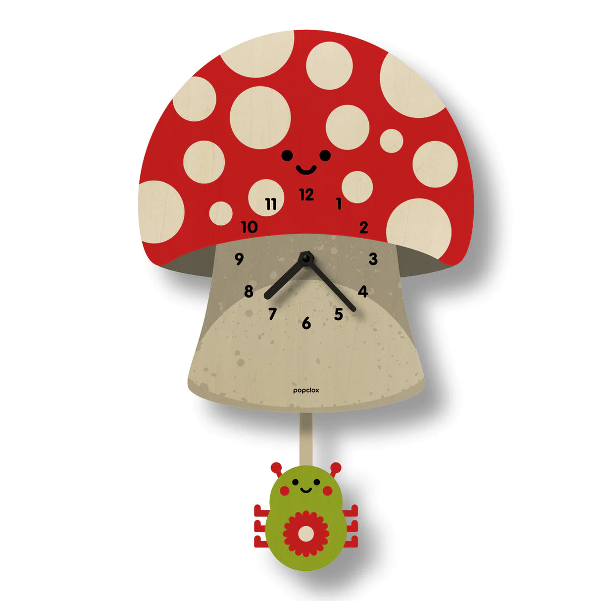 Wood Pendulum Clock | Mushroom