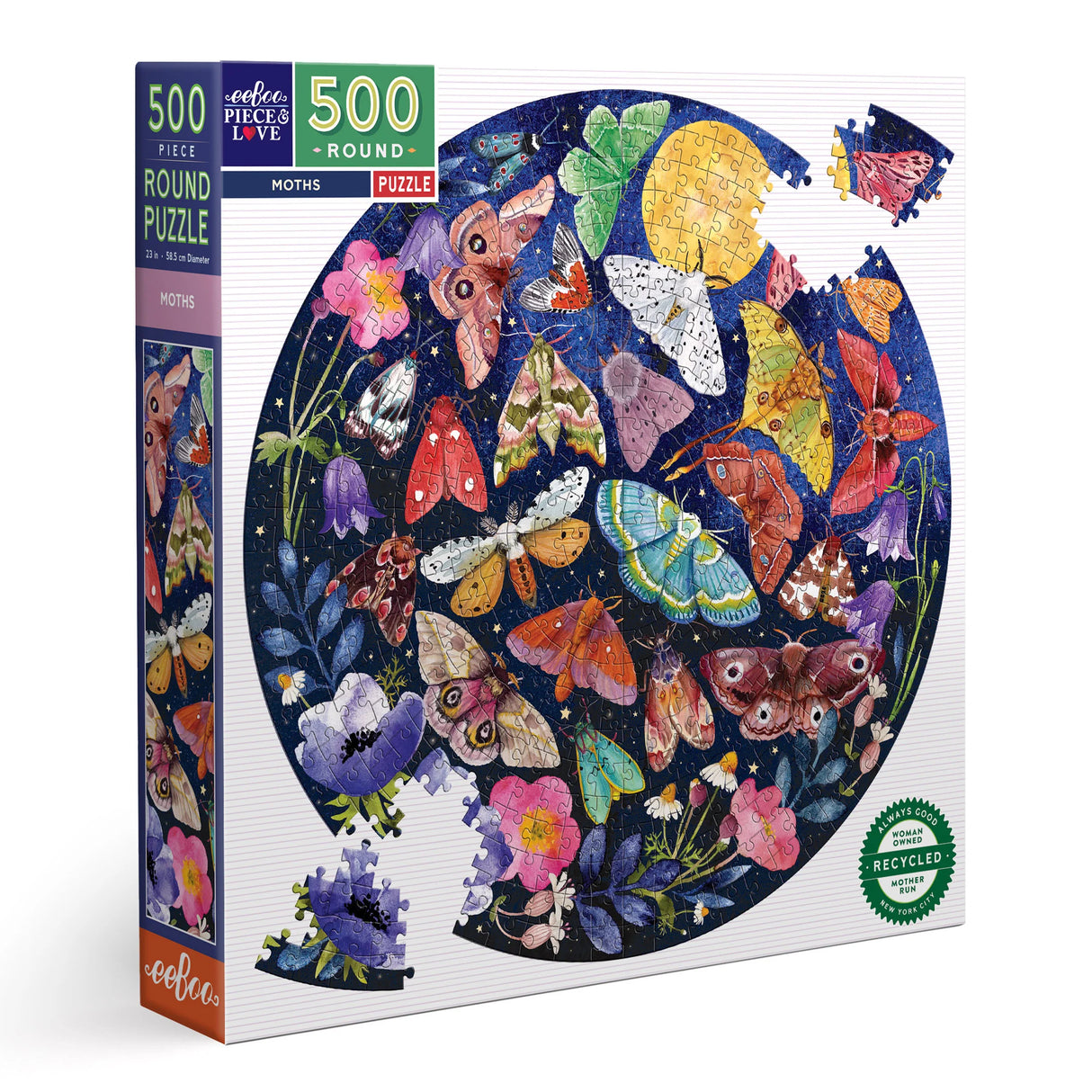 500pc Moths Round Puzzle