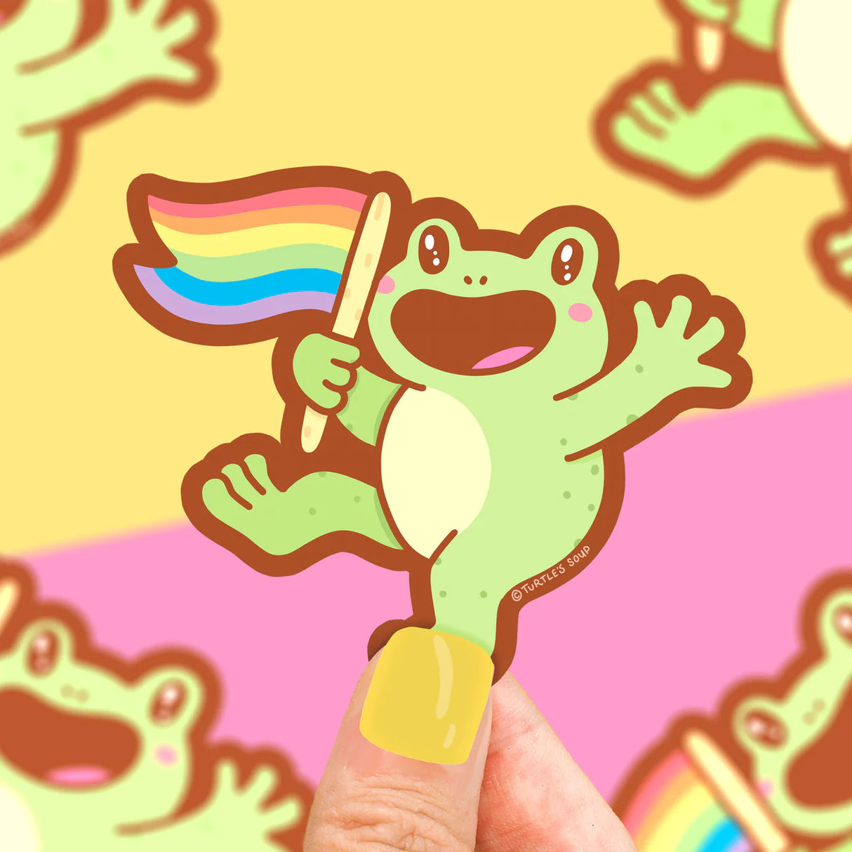 Rainbow Frog Sticker