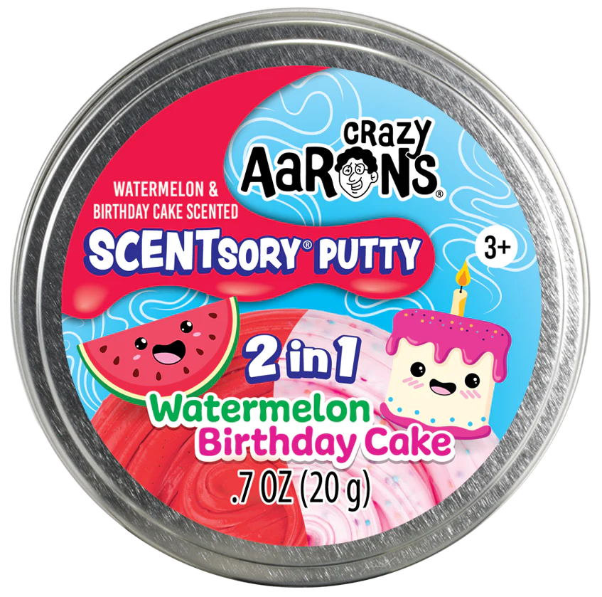 SCENTsory Duos Watermelon Birthday Cake Thinking Putty