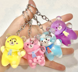 Bear Floaty Charm Keychain