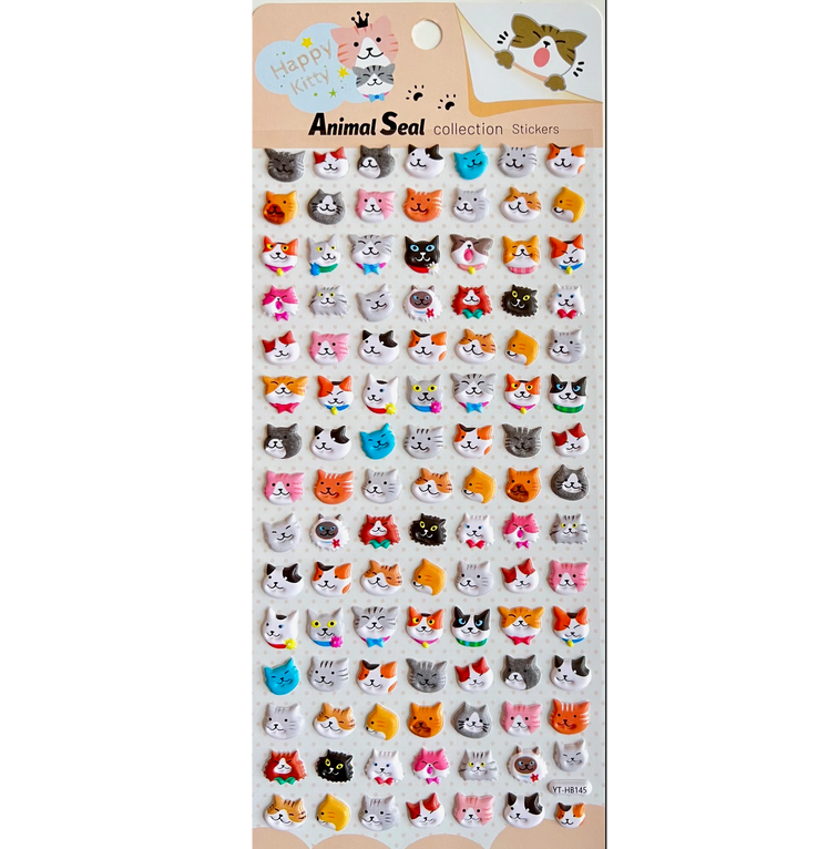 Cats Puffy Stickers