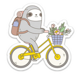 Biking Sloth Sticker