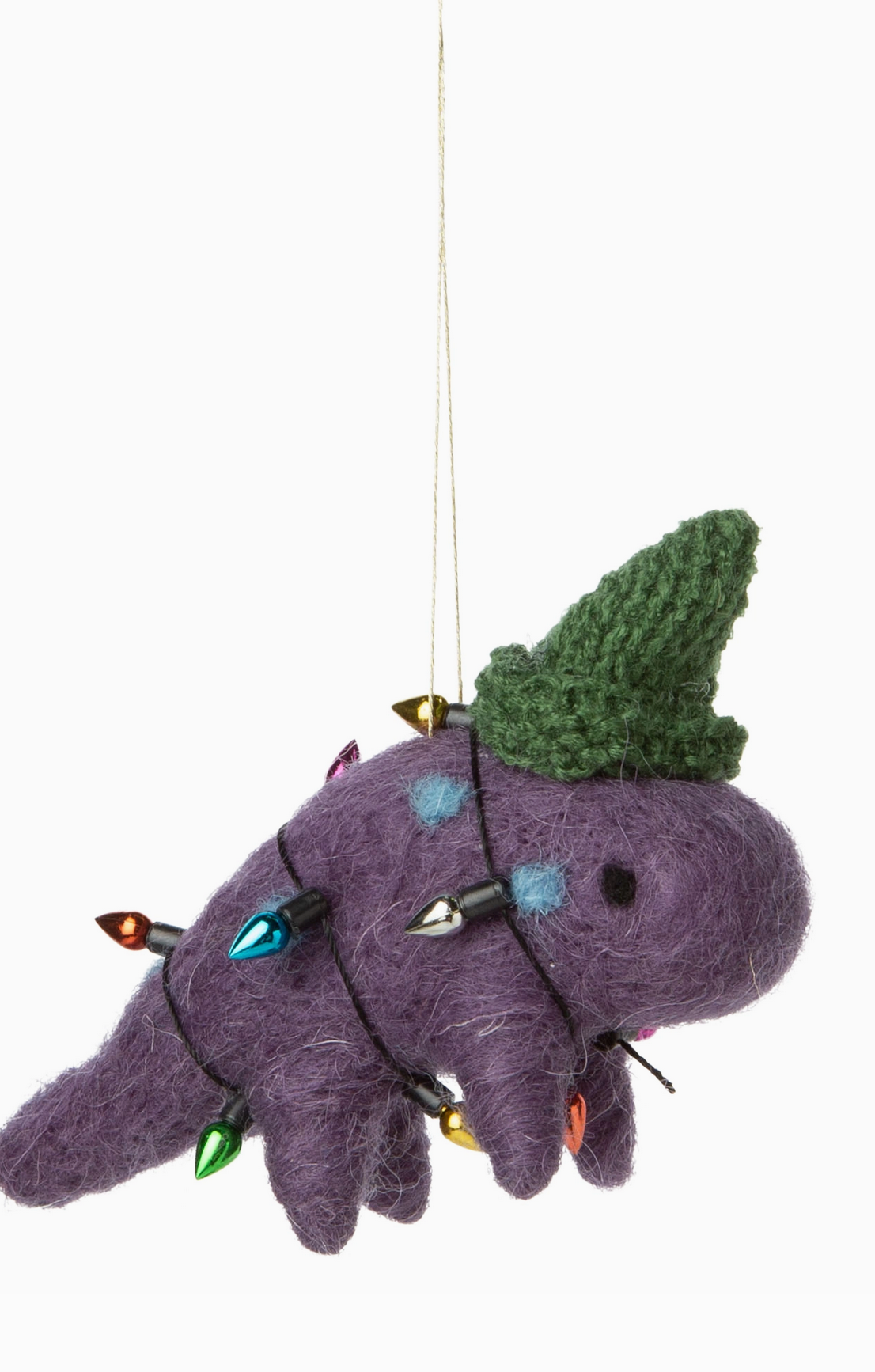 Purple Dinosaur Felt Ornament