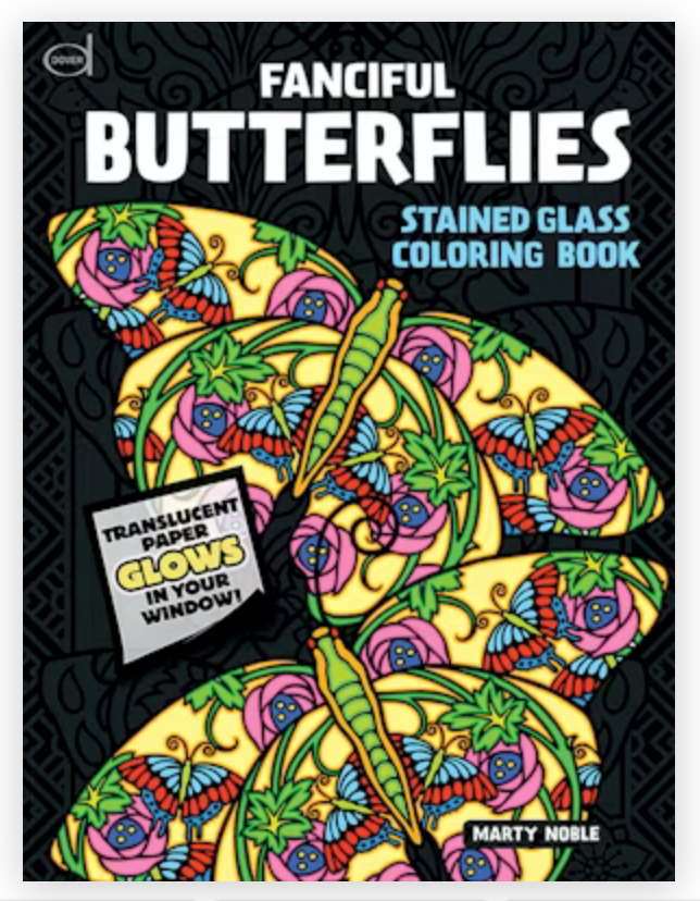 Fanciful Butterflies Stained Glass Coloring Book