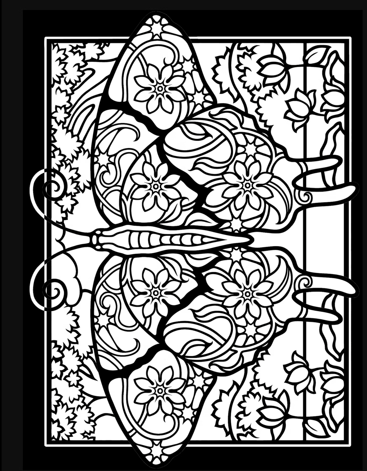 Fanciful Butterflies Stained Glass Coloring Book