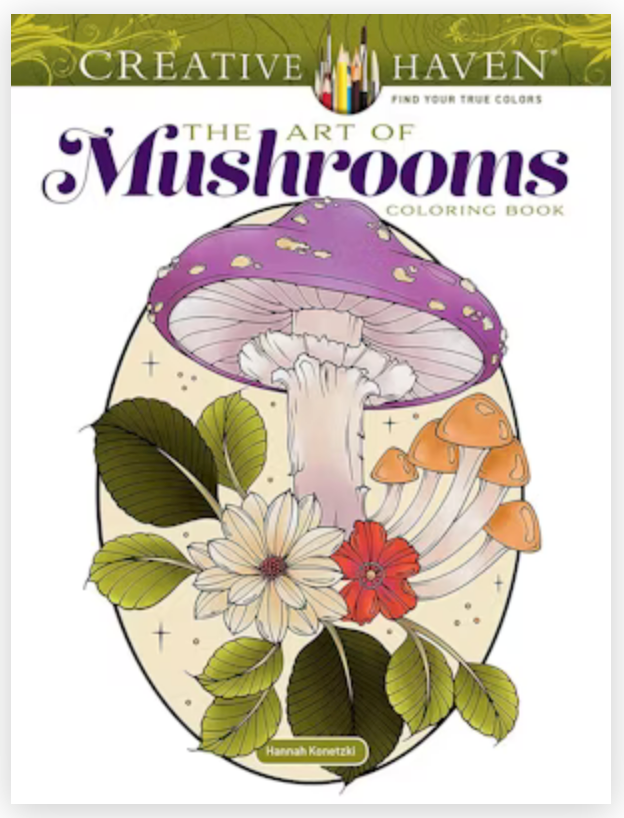 Art of Mushrooms Coloring Book