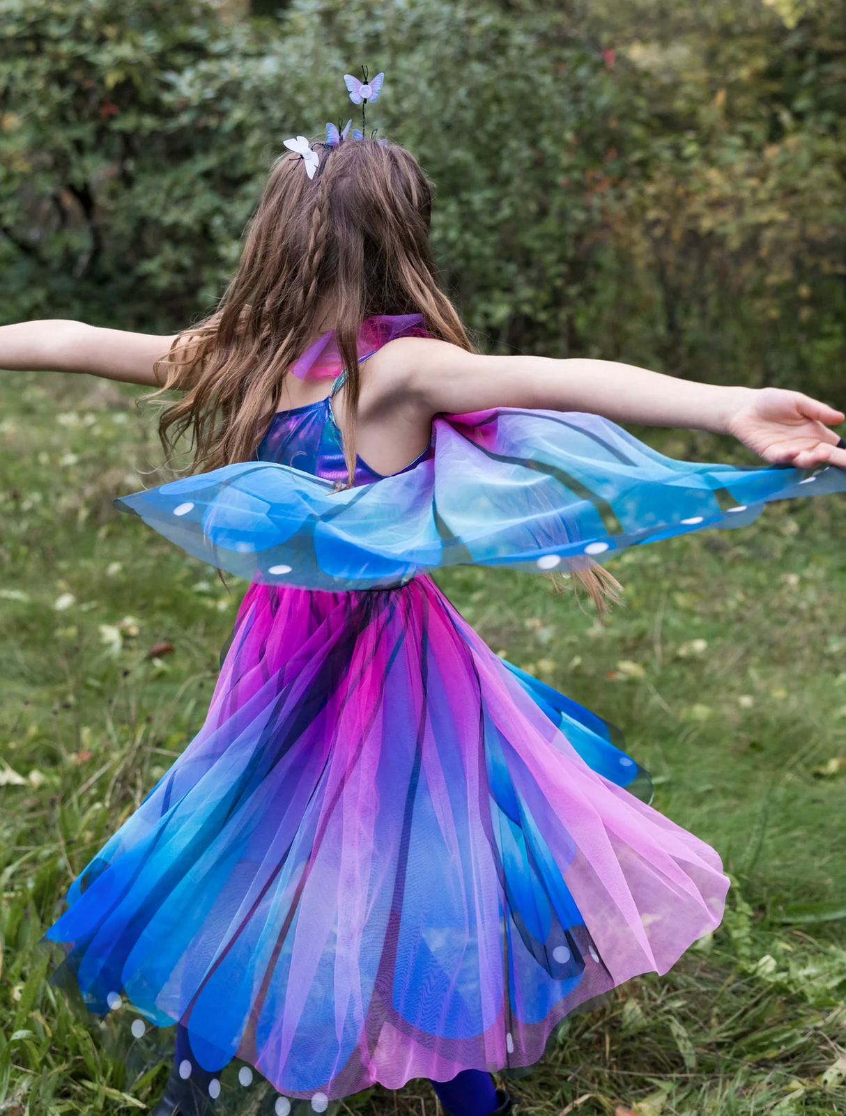 Butterfly Twirl Dress & Wings | Blue Size 3-4