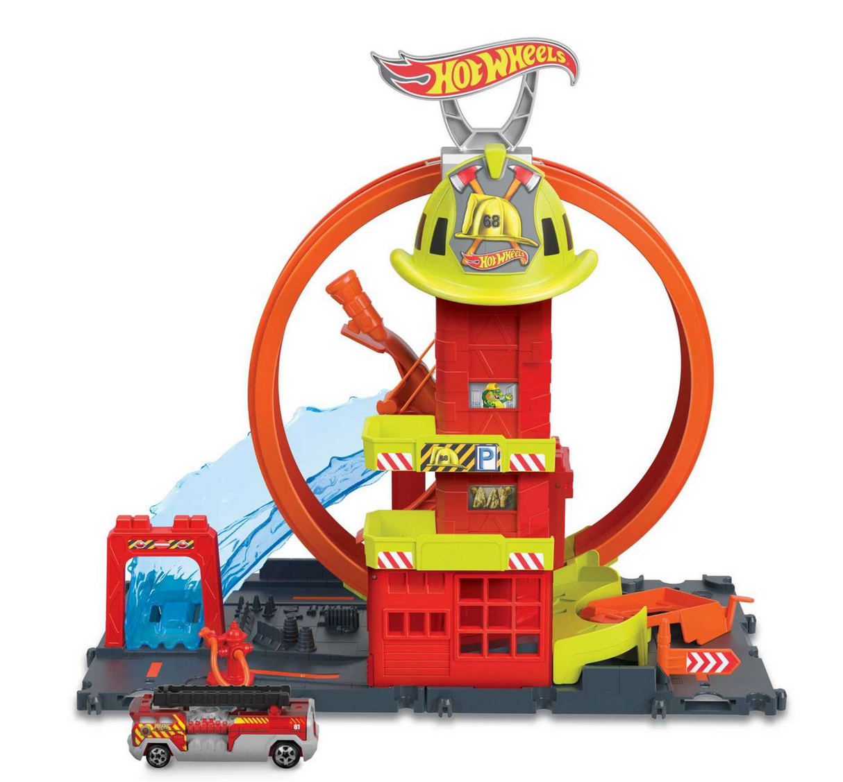 Hot Wheels City Super Loop Fire Station