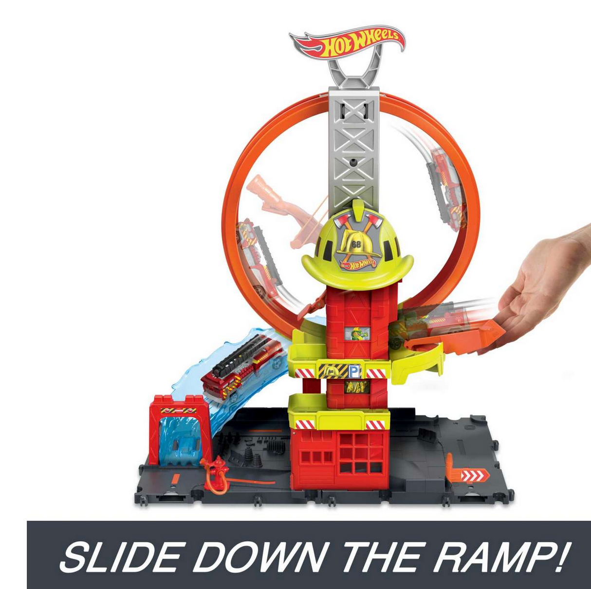 Hot Wheels City Super Loop Fire Station