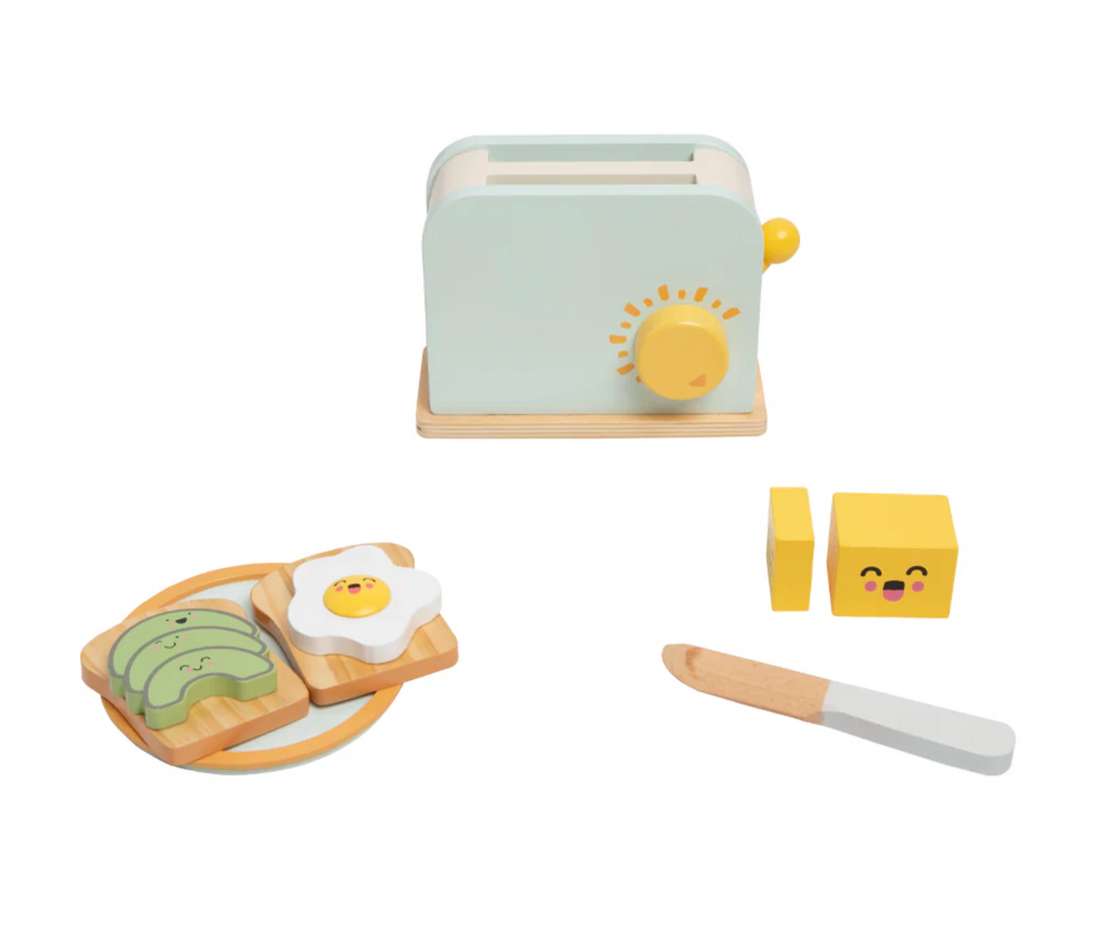 Brunch Time Wooden Toaster Set