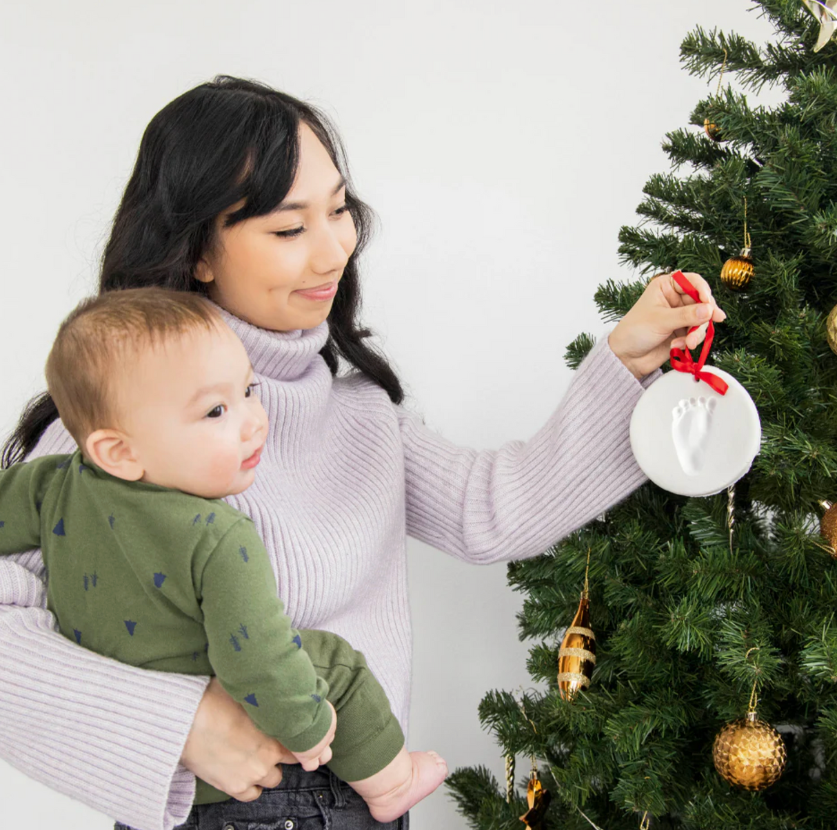 Baby Christmas Print Keepsake Ornament