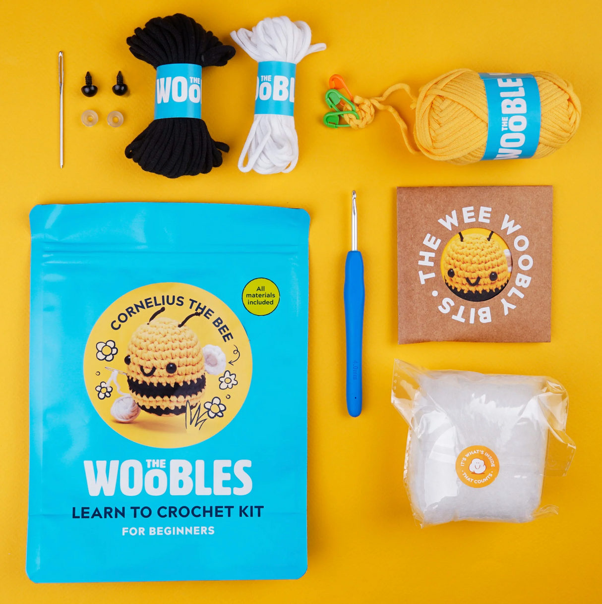 Woobles Crochet Kit | Cornelius the Bee